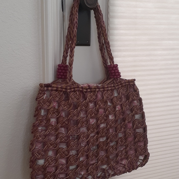 Pink Crocheted Shoulder Bag - Very Unique! - Picture 8 of 10